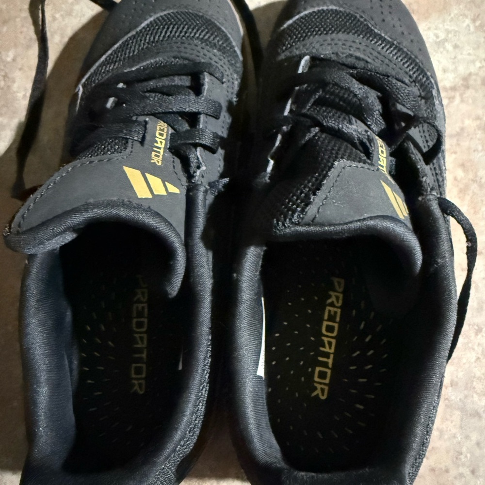 Adidas Black and Gold youth futsal shoes